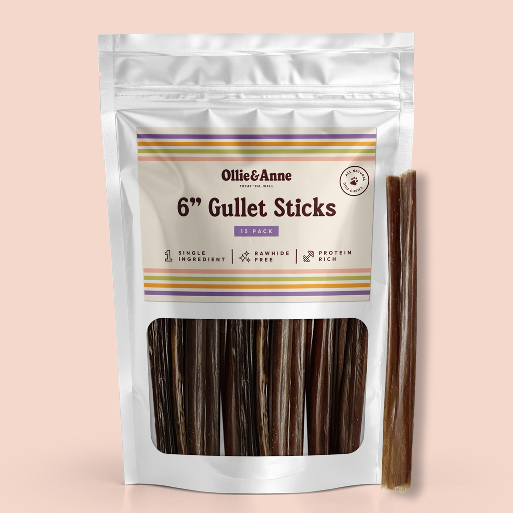 6" Beef Gullet Sticks - 15 Pack