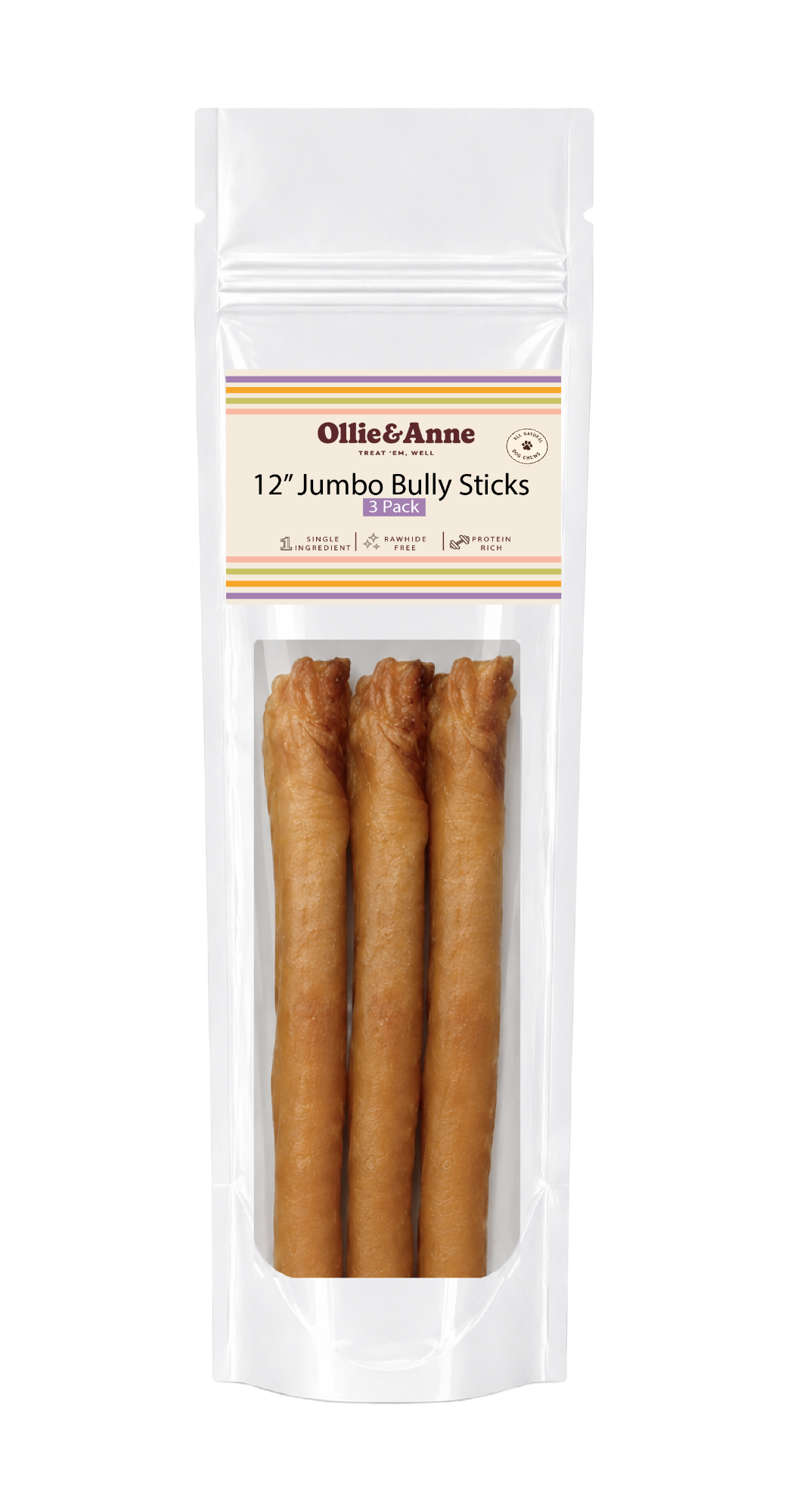 12" Jumbo Bully Sticks - 3 pack