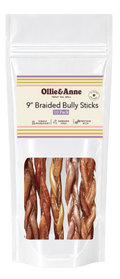 9" Braided Bully Sticks - 10 pack