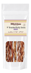 9" Braided Bully Sticks - 5 pack